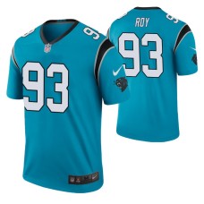 Bravvion Roy Carolina Panthers Blue 2020 NFL Draft Color Rush Legend Jersey