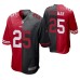 Men San Francisco 49ers Richard Sherman #25 Split Red Black Two Tone Game Jersey