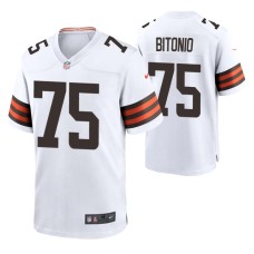 Joel Bitonio Cleveland Browns White Game Jersey Men