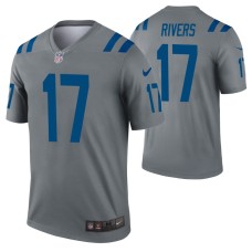 Men Philip Rivers Indianapolis Colts Jersey Gray Inverted Legend Edition