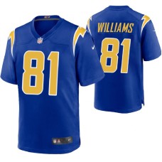 Men Los Angeles Chargers Mike Williams #81 Game Royal Alternate Jersey