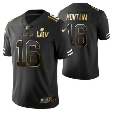 Joe Montana San Francisco 49ers Super Bowl LIV Black Vapor Limited Golden Edition Jersey