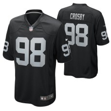 Men Las Vegas Raiders Maxx Crosby #98 Game Black Jersey