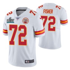 Eric Fisher Kansas City Chiefs Super Bowl LIV Men White Vapor Limited Jersey