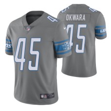 Men Detroit Lions Julian Okwara 2020 NFL Draft Grey Color Rush Limited Jersey