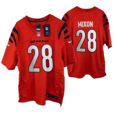 Cincinnati Bengals #28 Joe Mixon Game Orange Jersey