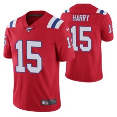 Men New England Patriots N'Keal Harry Red 100th Season Vapor Limited Jersey