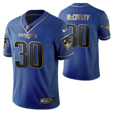 New England Patriots Jason McCourty 2019 Father Day Black Golden Edition Jersey Royal