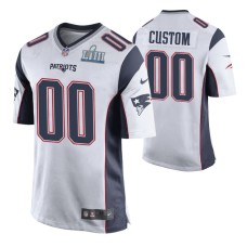 Men New England Patriots Custom Super Bowl LIII Nike Game Jersey White