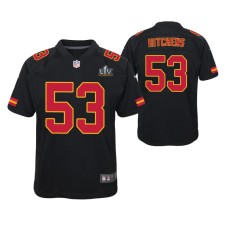 Youth Kansas City Chiefs Anthony Hitchens Super Bowl LV #53 Black Jersey Game Fashion