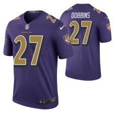 J.K. Dobbins Baltimore Ravens Purple Color Rush Legend Jersey