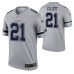 Men Ezekiel Elliott Dallas Cowboys Jersey Gray Inverted Legend Edition