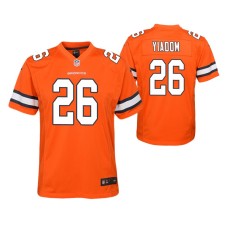 2019 Youth Broncos Isaac Yiadom Orange Color Rush Game Jersey