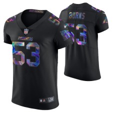 Carolina Panthers Brian Burns Jersey Golden Edition Holographic Vapor Elite Black