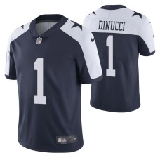 Cowboys Ben DiNucci 2020 NFL Draft Navy Jersey Alternate Vapor Limited