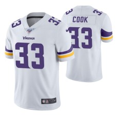 Men Minnesota Vikings Dalvin Cook White 100th Season Vapor Limited Jersey