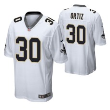 Men Ricky Ortiz New Orleans Saints White Game Jersey