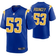 Men Los Angeles Chargers Mike Pouncey #53 Game Royal Alternate Jersey