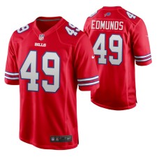 Buffalo Bills Tremaine Edmunds #49 Game Red Alternate Jersey