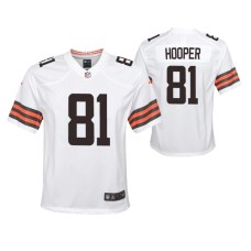 Youth Cleveland Browns Austin Hooper Game #81 White Jersey