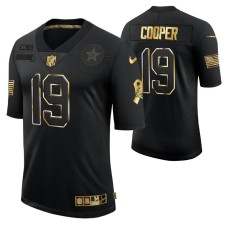 Men Dallas Cowboys No. 19 Amari Cooper Golden Limited Black Jersey