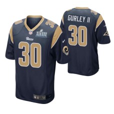 Men Los Angeles Rams Todd Gurley II Super Bowl LIII Nike Game Jersey Navy