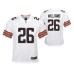 Youth Cleveland Browns Greedy Williams Game #26 White Jersey