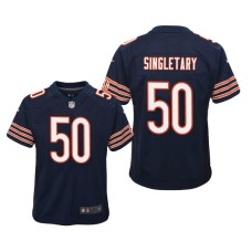 Youth Chicago Bears #50 Mike Singletary Navy Nike Team Color Game Jersey