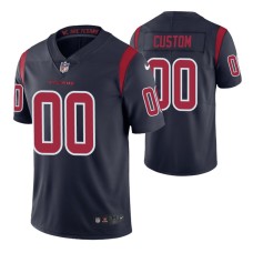 Men Houston Texans #00 Custom Navy Nike color rush Limited Jersey