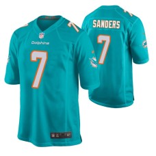 Men Miami Dolphins #7 Jason Sanders Aqua Nike Game Jersey