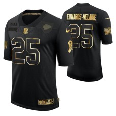 Golden Limited Black #25 Clyde Edwards-Helaire Kansas City Chiefs Jersey