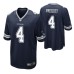 Men Dallas Cowboys #4 Dak Prescott Navy Nike Game Jersey