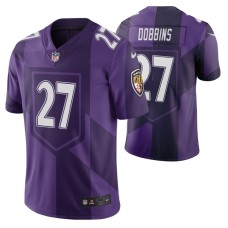 Baltimore Ravens J.K. Dobbins City Edition Purple Vapor Limited Jersey