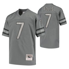 Youth Nick Foles Chicago Bears Retired Player Charcoal 1985 Metal Replica Jersey