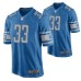 Men Detroit Lions #33 Kerryon Johnson Blue Nike Game Jersey