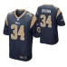 Men Los Angeles Rams #34 Malcolm Brown Navy Nike Game Jersey