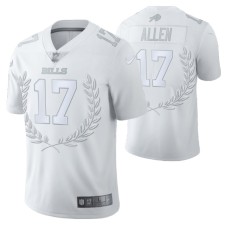 Buffalo Bills #17 Josh Allen Vapor Limited White Platinum Jersey