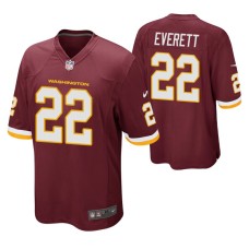 Washington Football Team Deshazor Everett #22 Red Game Jersey