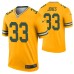 Men Aaron Jones Green Bay Packers Jersey Gold Inverted Legend Edition