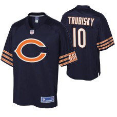 Men Chicago Bears Mitchell Trubisky Team Icon Navy Jersey