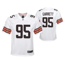 Youth Cleveland Browns Myles Garrett Game #95 White Jersey