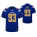 2019 Youth Chargers Justin Jones Royal Color Rush Game Jersey