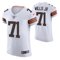 Cleveland Browns Jedrick Wills Jr. #71 White Vapor Elite Jersey