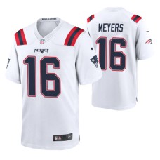 Men New England Patriots Jakobi Meyers #16 Game White Jersey