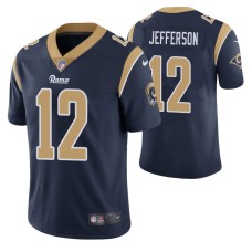 Rams Van Jefferson 2020 NFL Draft Navy Jersey Vapor Limited