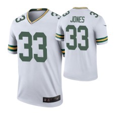 Nike Green Bay Packers #33 Aaron Jones White Jersey Color Rush