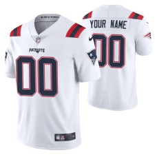 New England Patriots Custom Vapor Limited White Jersey