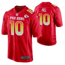 Men AFC Kansas City Chiefs Tyreek Hill 2019 Pro Bowl Nike Game Jersey Red