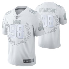 Cleveland Browns #98 Sheldon Richardson Vapor Limited White Platinum Jersey