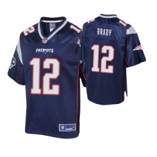 Youth New England Patriots #12 Tom Brady Navy Pro Line Jersey